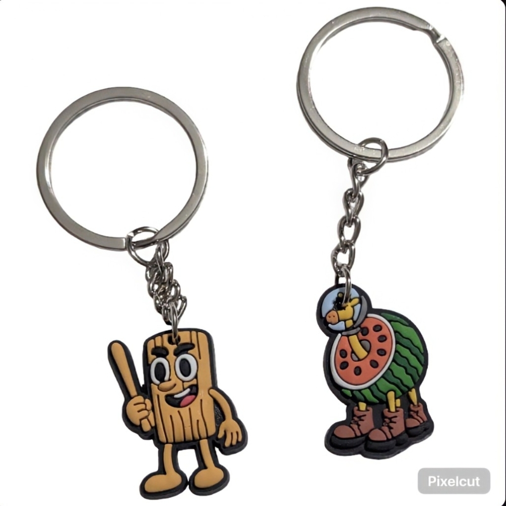 Novelty Funny Meme Inspired Italian Brainrot Keychain Set